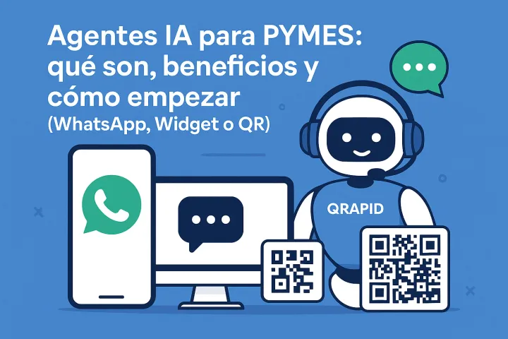 Agentes IA para PYMES: qué son, beneficios y cómo empezar (WhatsApp, Widget o QR)